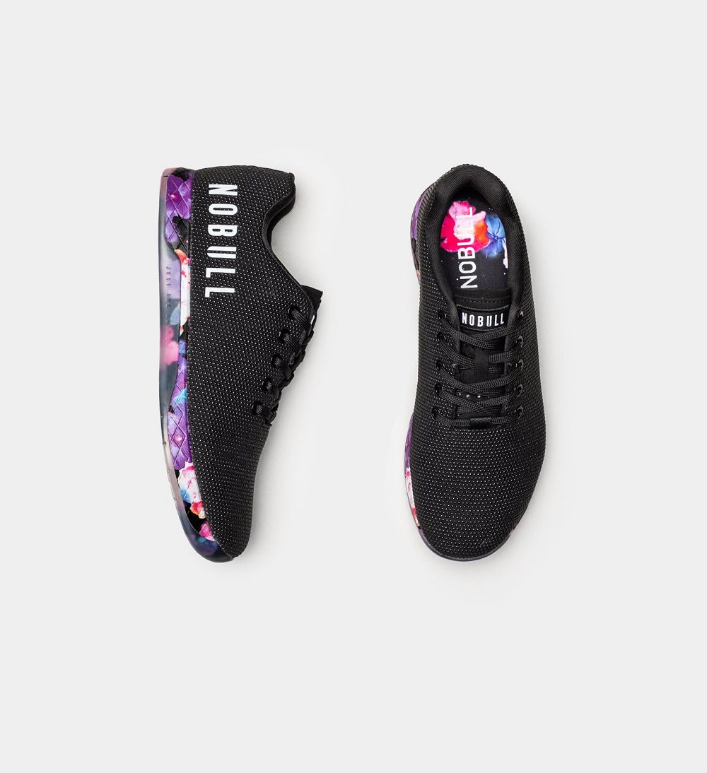 Women NOBULL Floral OUTWORK Training Shoes BLACK SPACE FLORAL | THGZD-9875