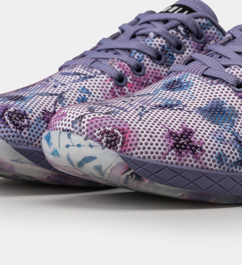 Women NOBULL Floral OUTWORK Training Shoes Purple | GYCPH-3409