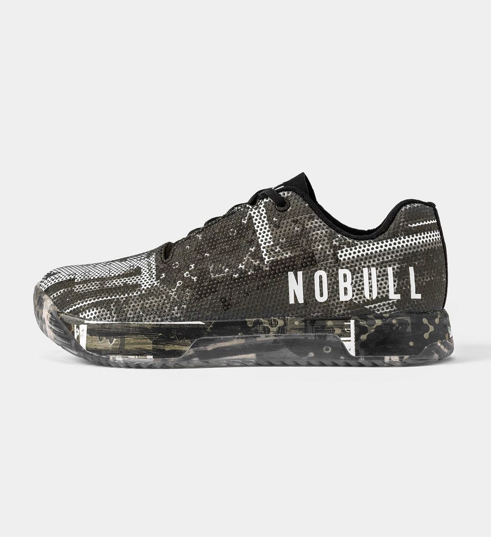 Women NOBULL Glitch IMPACT Training Shoes Green White | ICKZO-4582