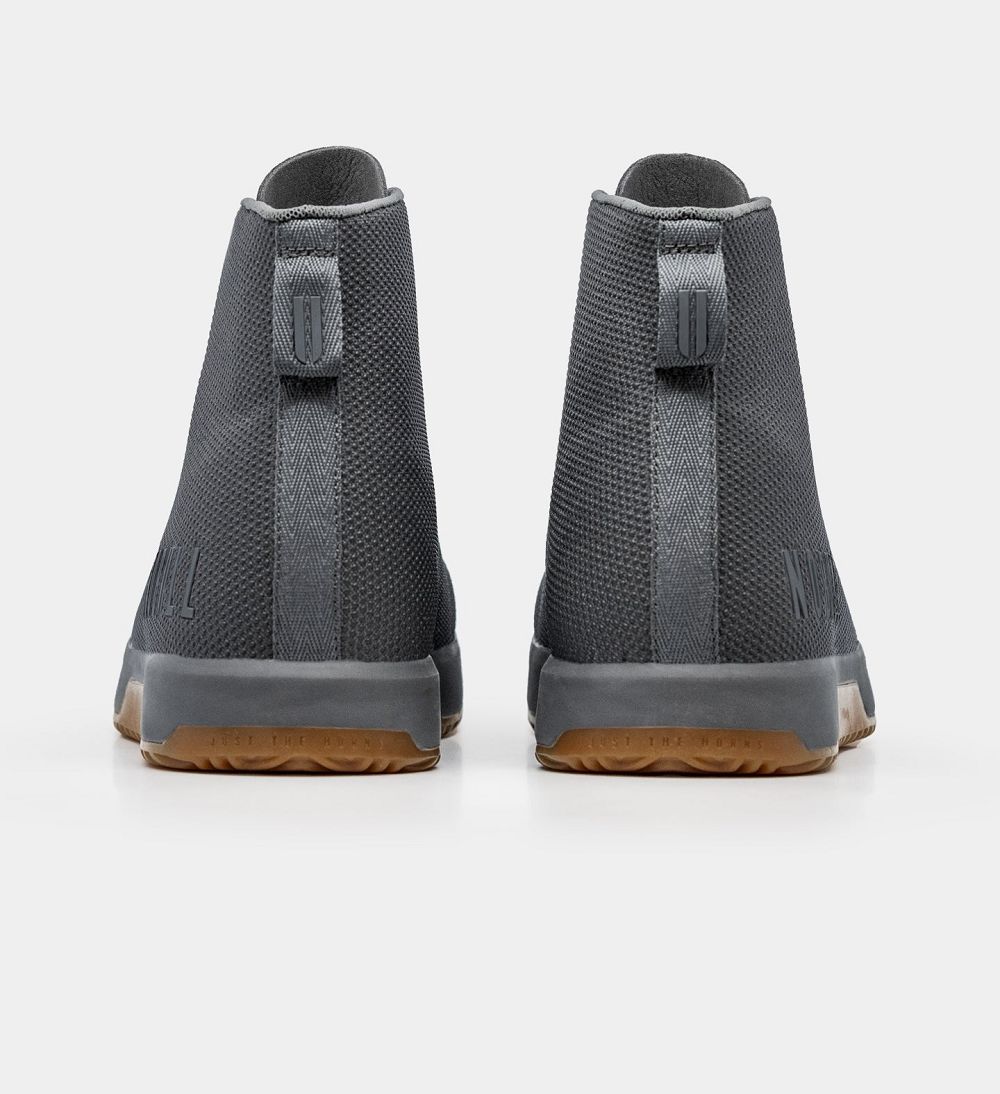 Women NOBULL Gum High-Top IMPACT Training Shoes Dark Grey Gum | OZIMK-8172