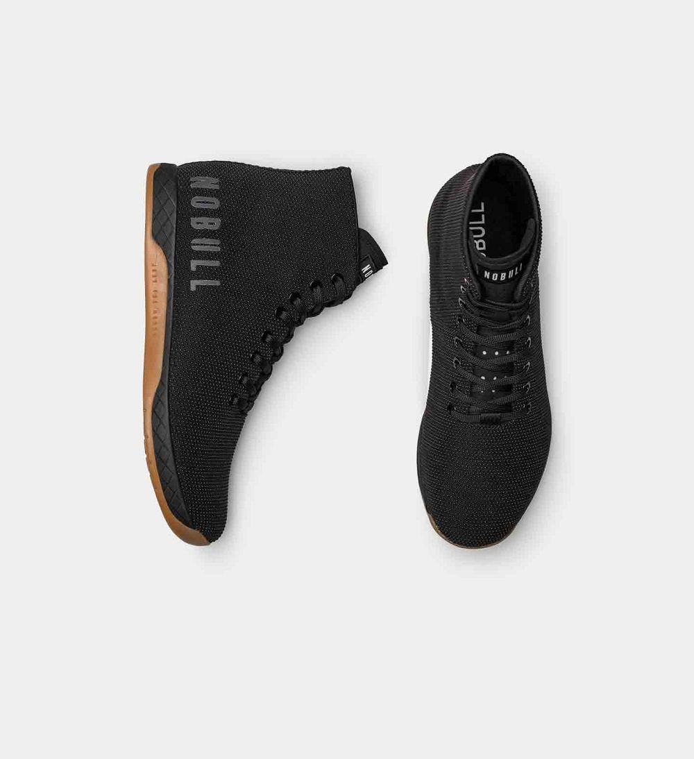 Women NOBULL Gum High-Top OUTWORK Training Shoes Black Gum | IHYER-8263