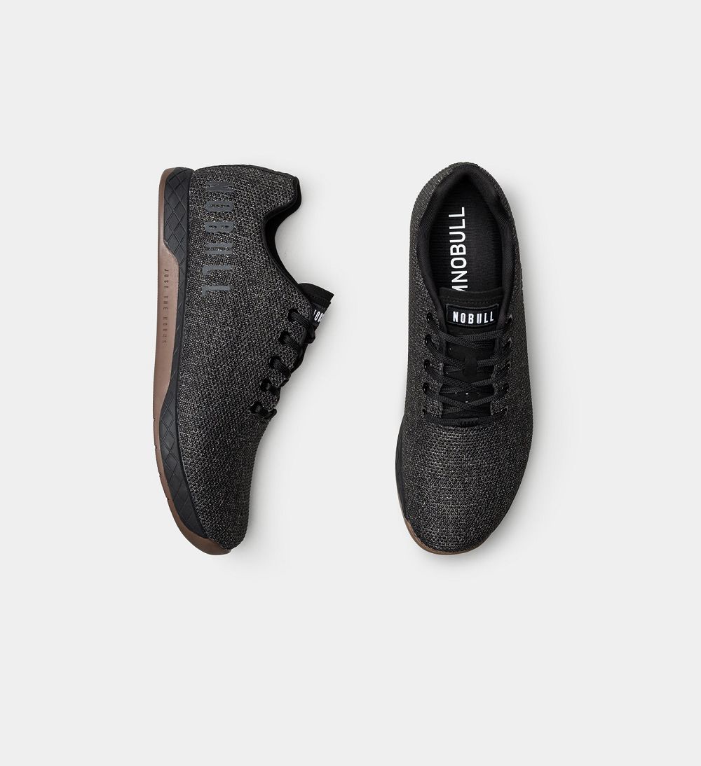 Women NOBULL Heather OUTWORK Training Shoes Black Heather Dark Gum | IWVKS-9125