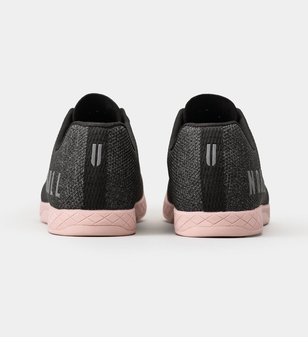 Women NOBULL Heather Training Shoes Black Heather Dusty Rose | SMRLI-4690