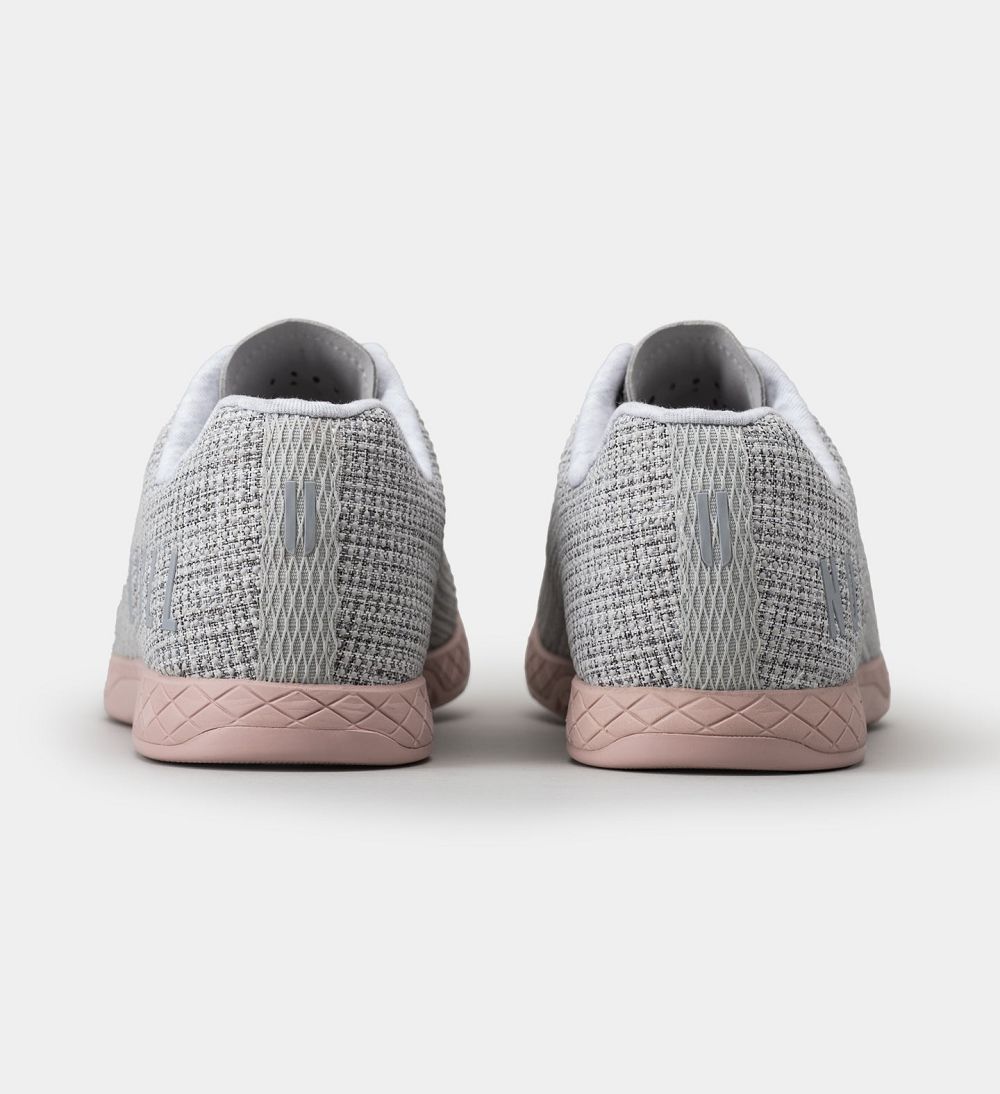 Women NOBULL Heather Training Shoes White Heather Dusty Rose | UIHLT-9382