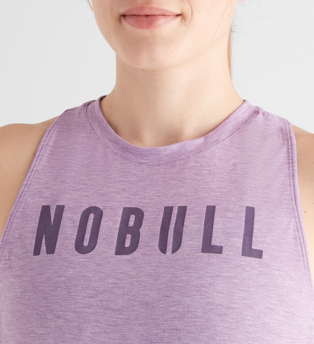 Women NOBULL High-Neck Tanks Aqua | WADJB-1387