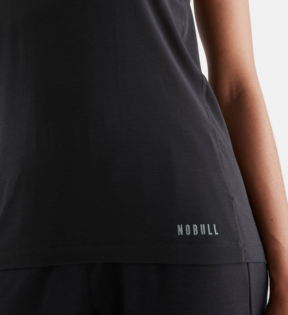 Women NOBULL High-Neck Tanks Black | SVOHI-5904