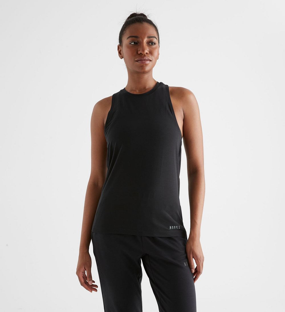 Women NOBULL High-Neck Tanks Black | SVOHI-5904