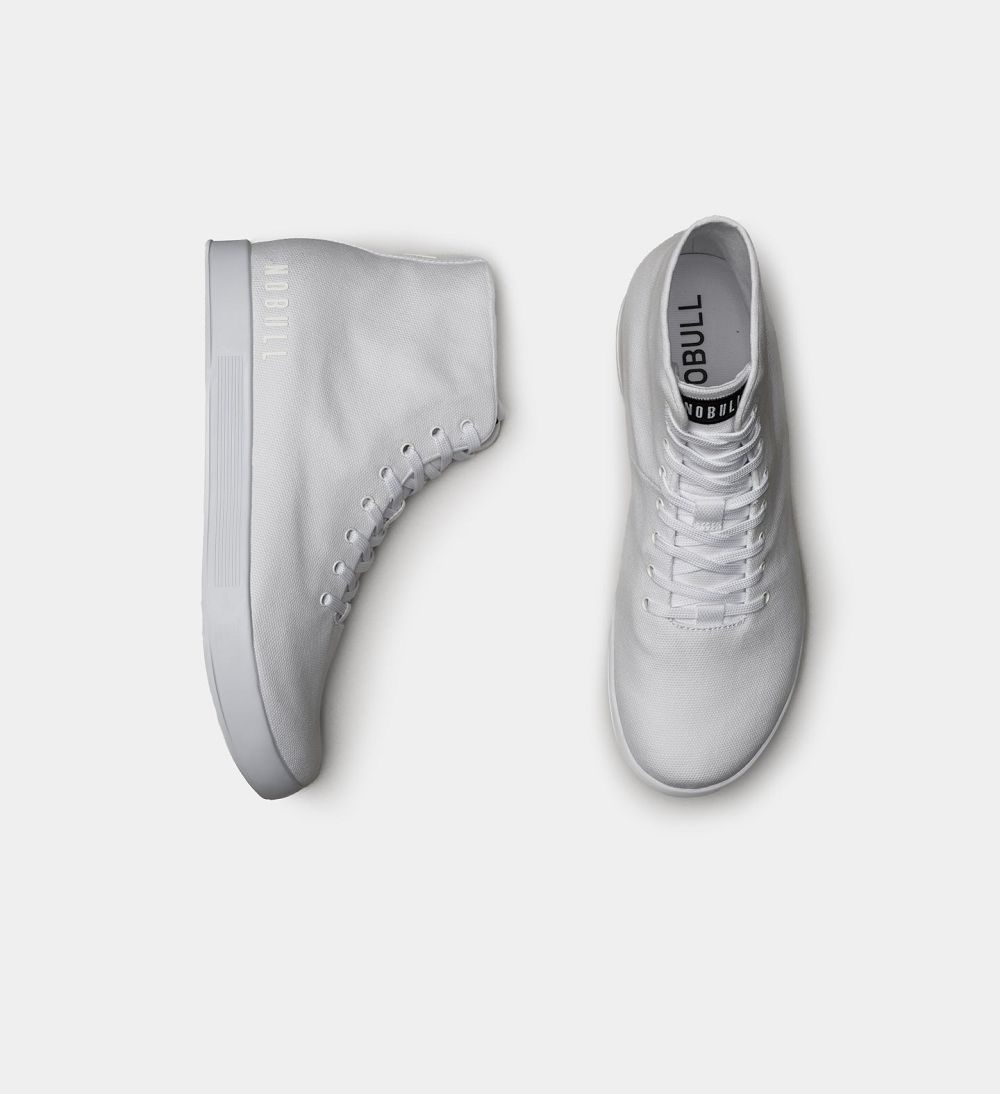 Women NOBULL High-Top Canvas Training Shoes White | NLKEV-9813