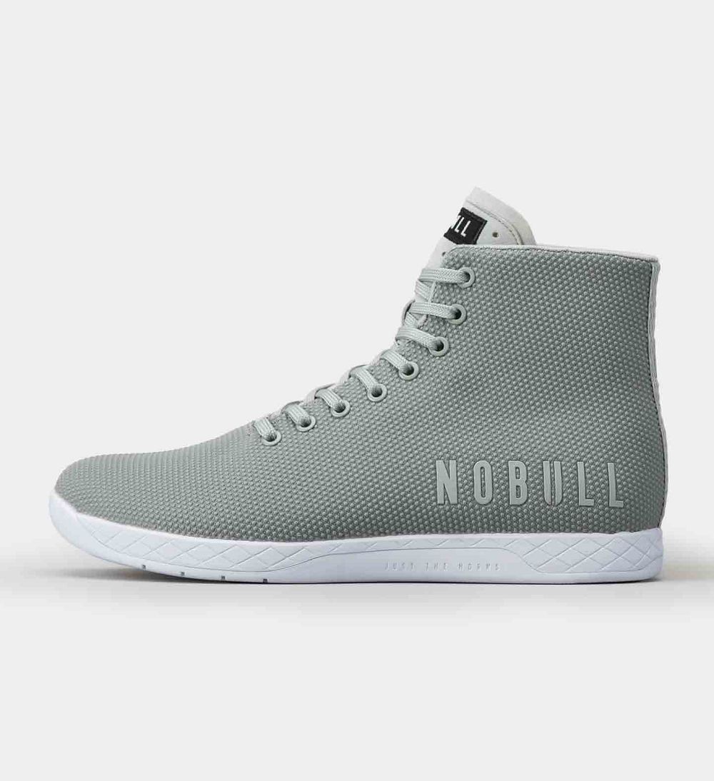 Women NOBULL High-Top OUTWORK Training Shoes Pink Grey | CJDXA-3425