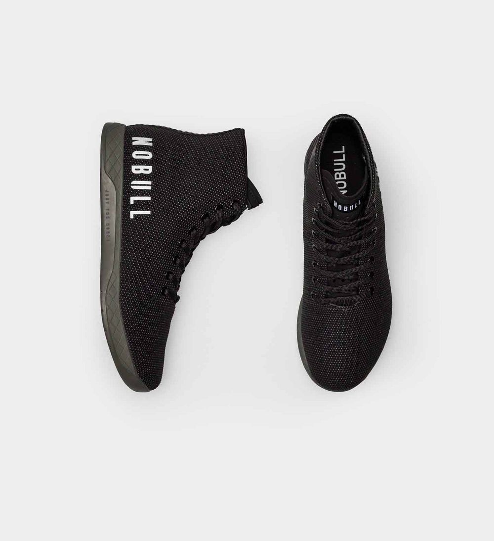 Women NOBULL High-Top Training Shoes Black Ivy | KCMOG-1058