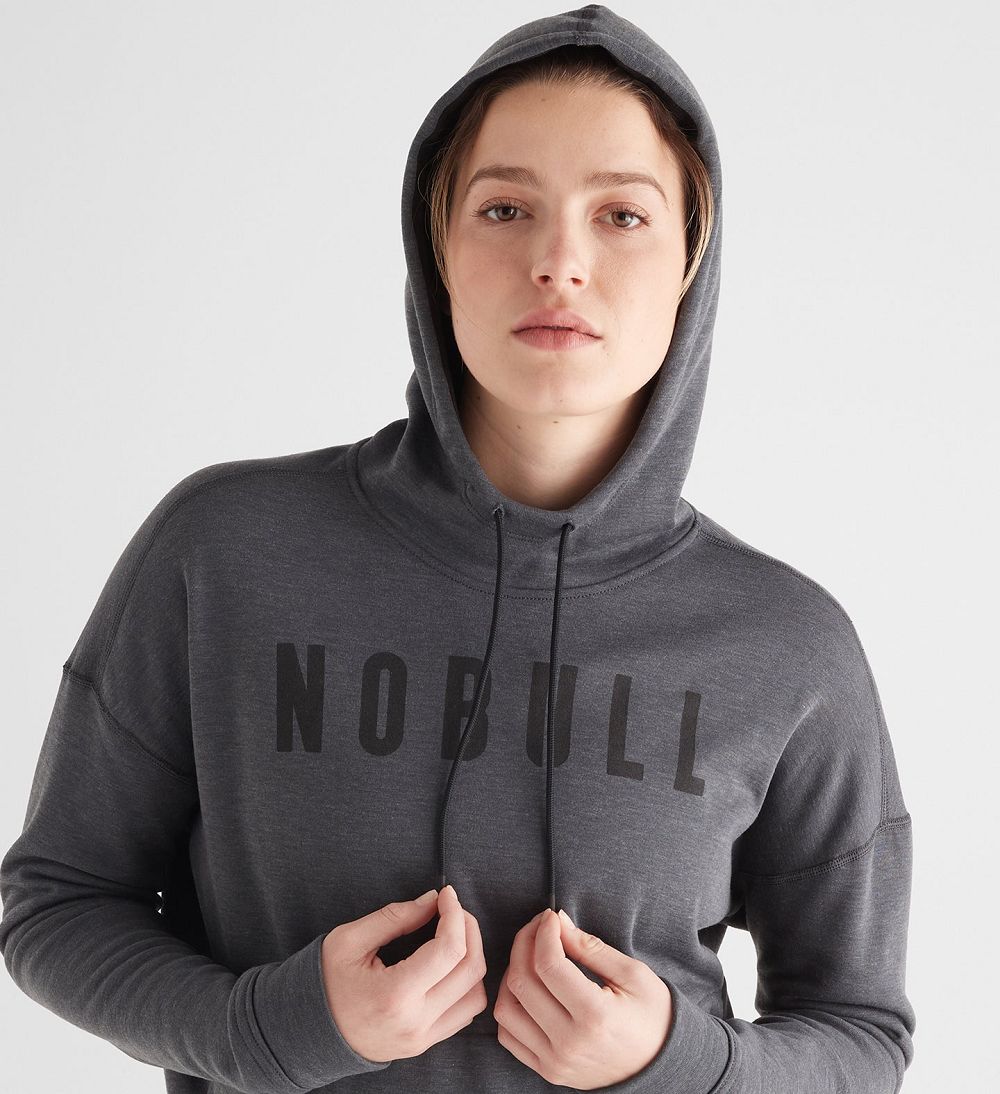 Women NOBULL Hoodie Charcoal | KLTPU-8376