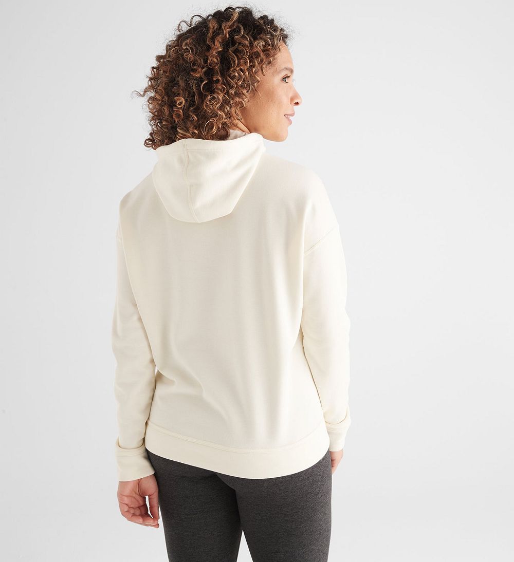 Women NOBULL Hoodie Ivory | WVUEF-6819