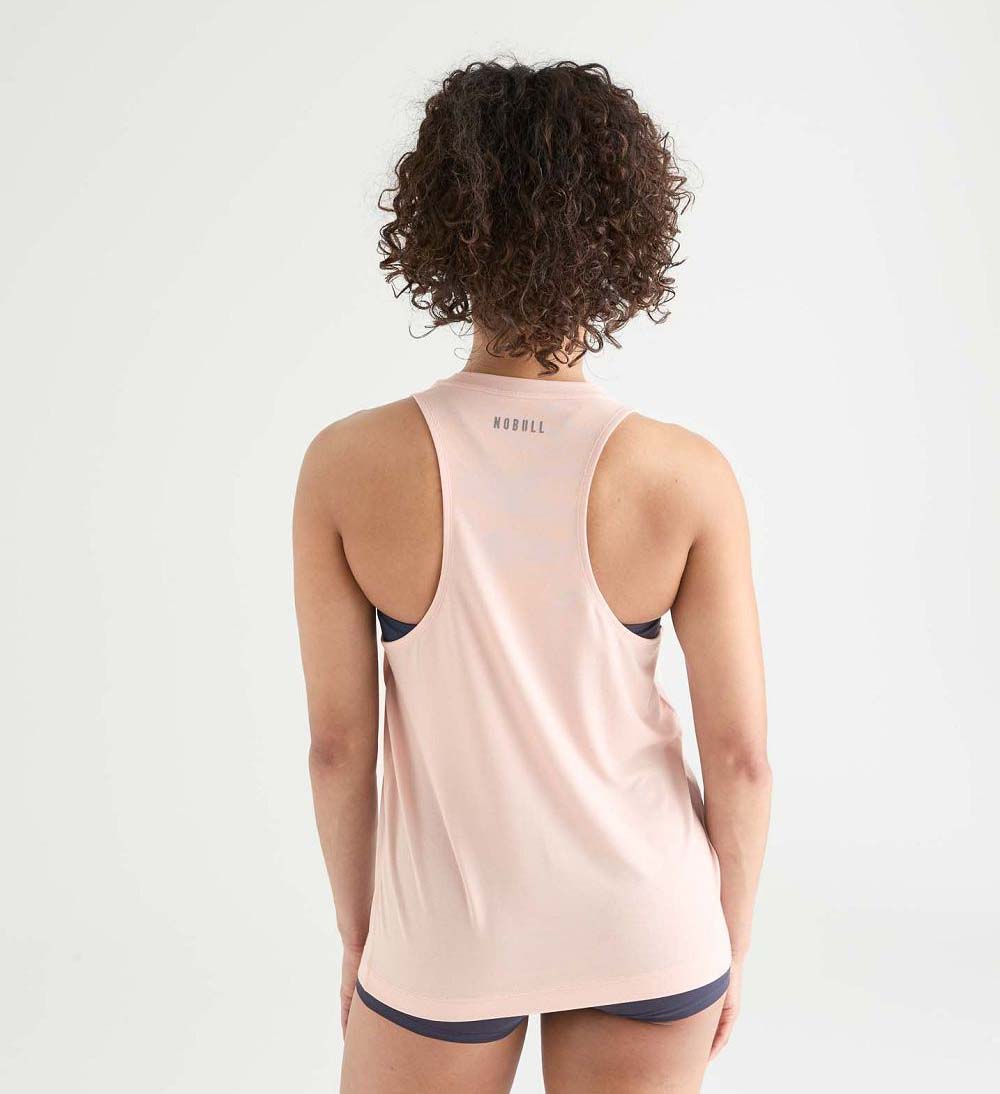 Women NOBULL Horns High-Neck Tanks Dusty Rose | UOGVL-0624