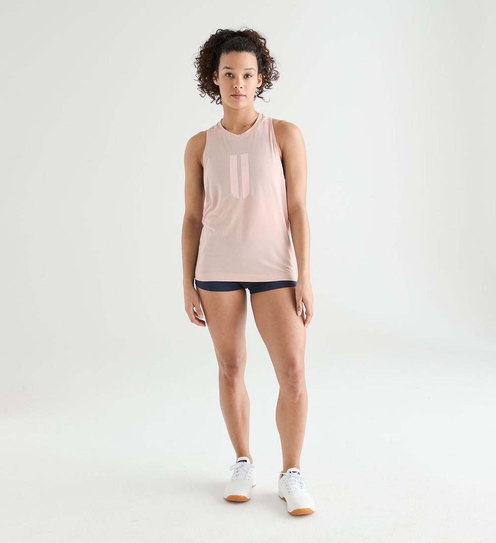 Women NOBULL Horns High-Neck Tanks Dusty Rose | UOGVL-0624