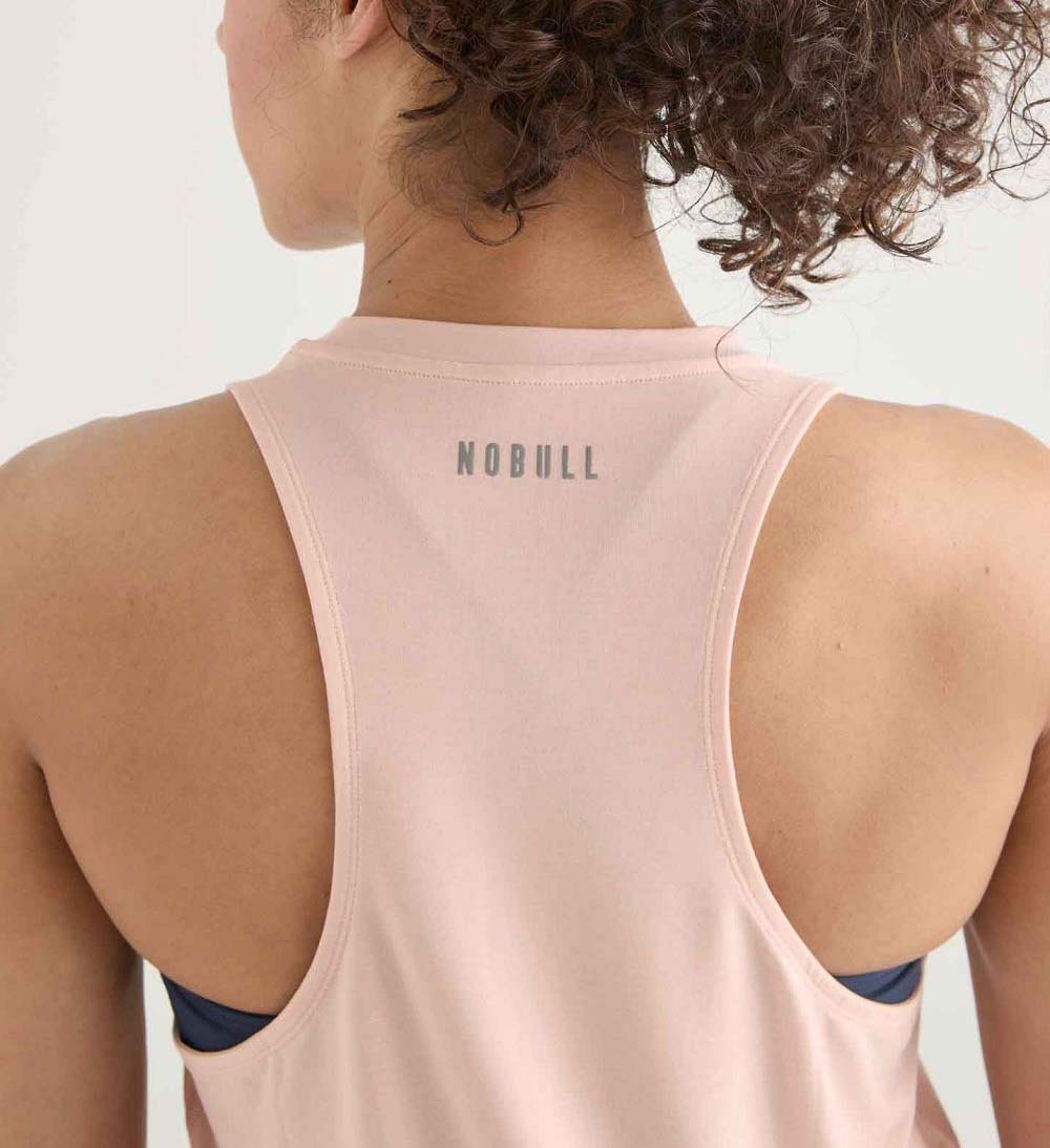 Women NOBULL Horns High-Neck Tanks Dusty Rose | UOGVL-0624