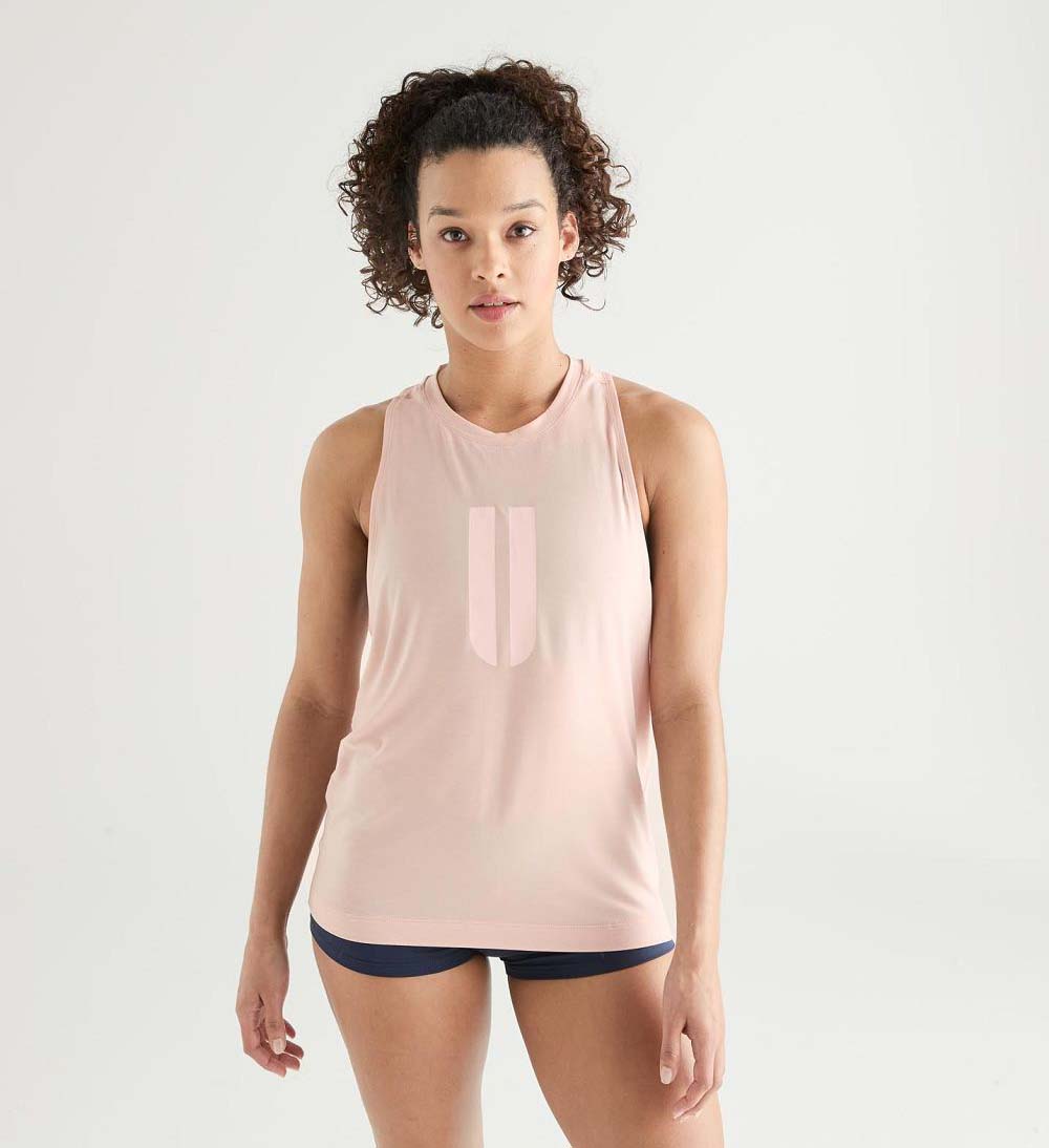 Women NOBULL Horns High-Neck Tanks Dusty Rose | UOGVL-0624