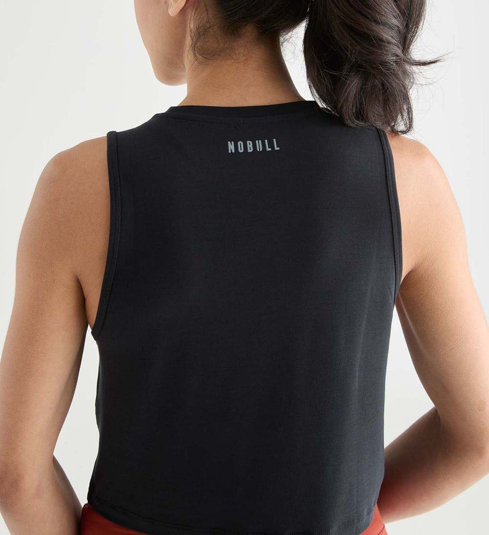 Women NOBULL Horns Muscle Tanks Black | RFYXB-7813