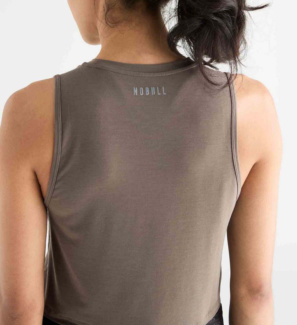 Women NOBULL Horns Muscle Tanks Green | AMGHX-2067