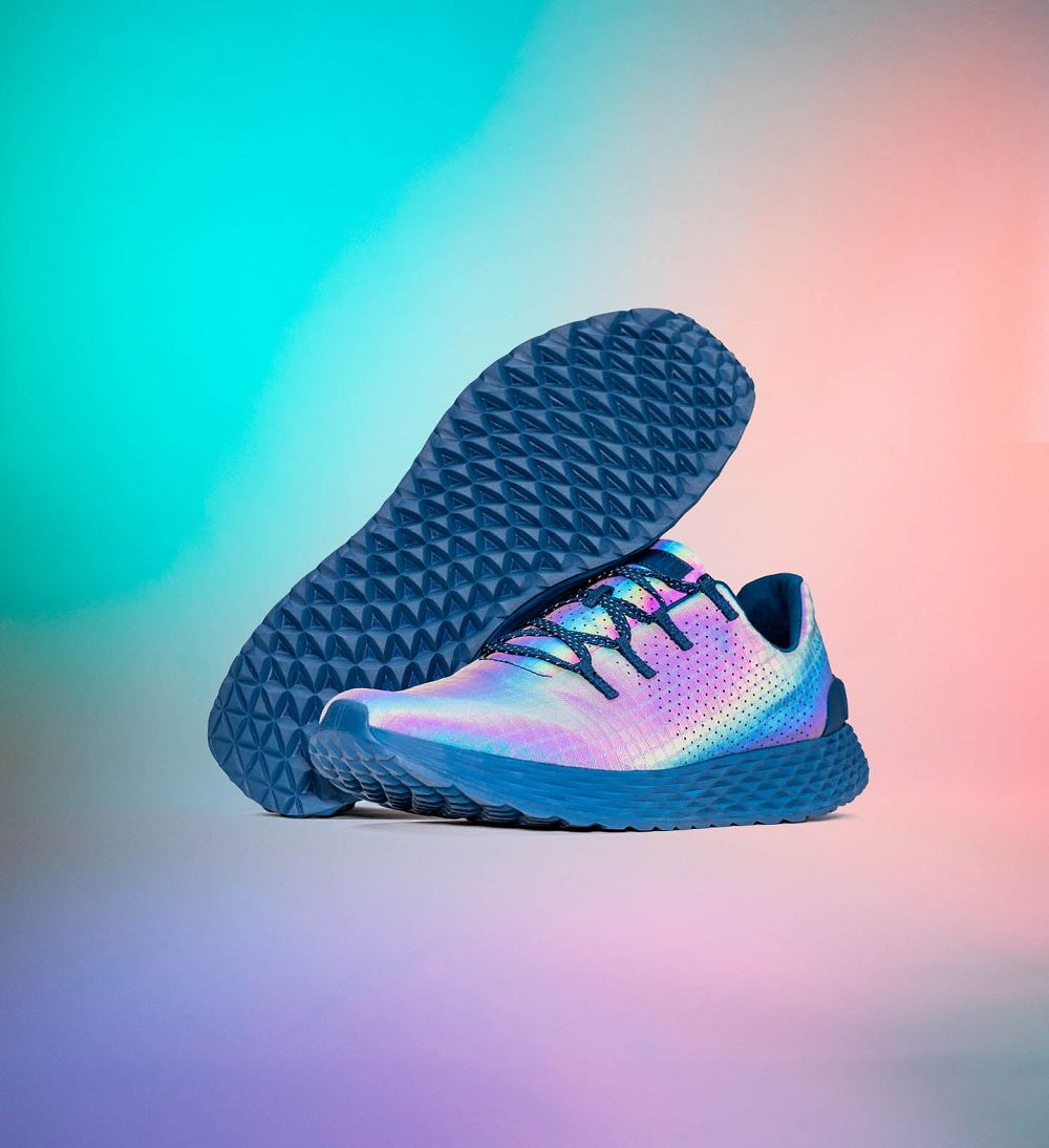 Women NOBULL Iridescent ALLDAY Running Shoes Blue Opal Rainbow | VUSXM-5364