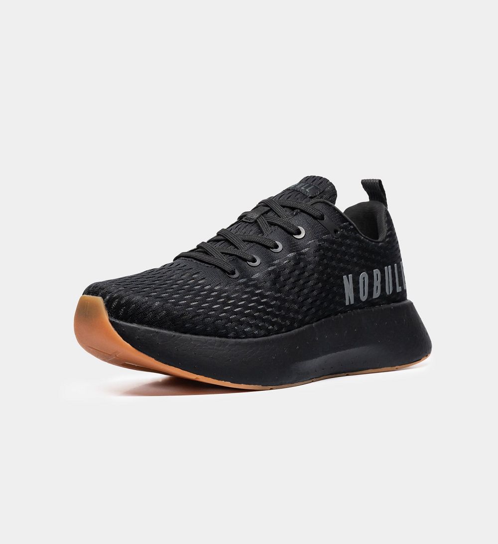 Women NOBULL JOURNEY Running Shoes Black Gum | FKNIT-2697