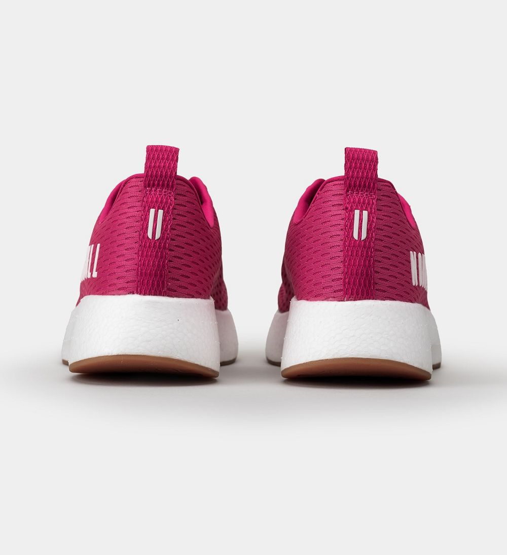 Women NOBULL JOURNEY Running Shoes Pink Red White | BXJPK-7158