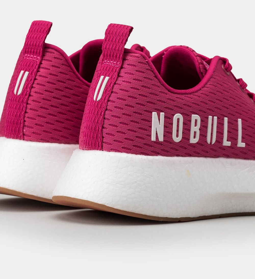 Women NOBULL JOURNEY Running Shoes Pink Red White | BXJPK-7158