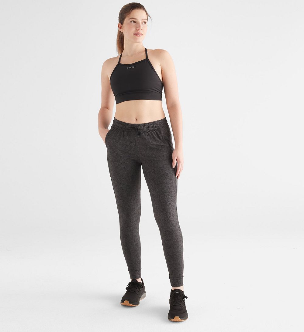 Women NOBULL Jogger Pants Charcoal Heather | HUDWS-4708