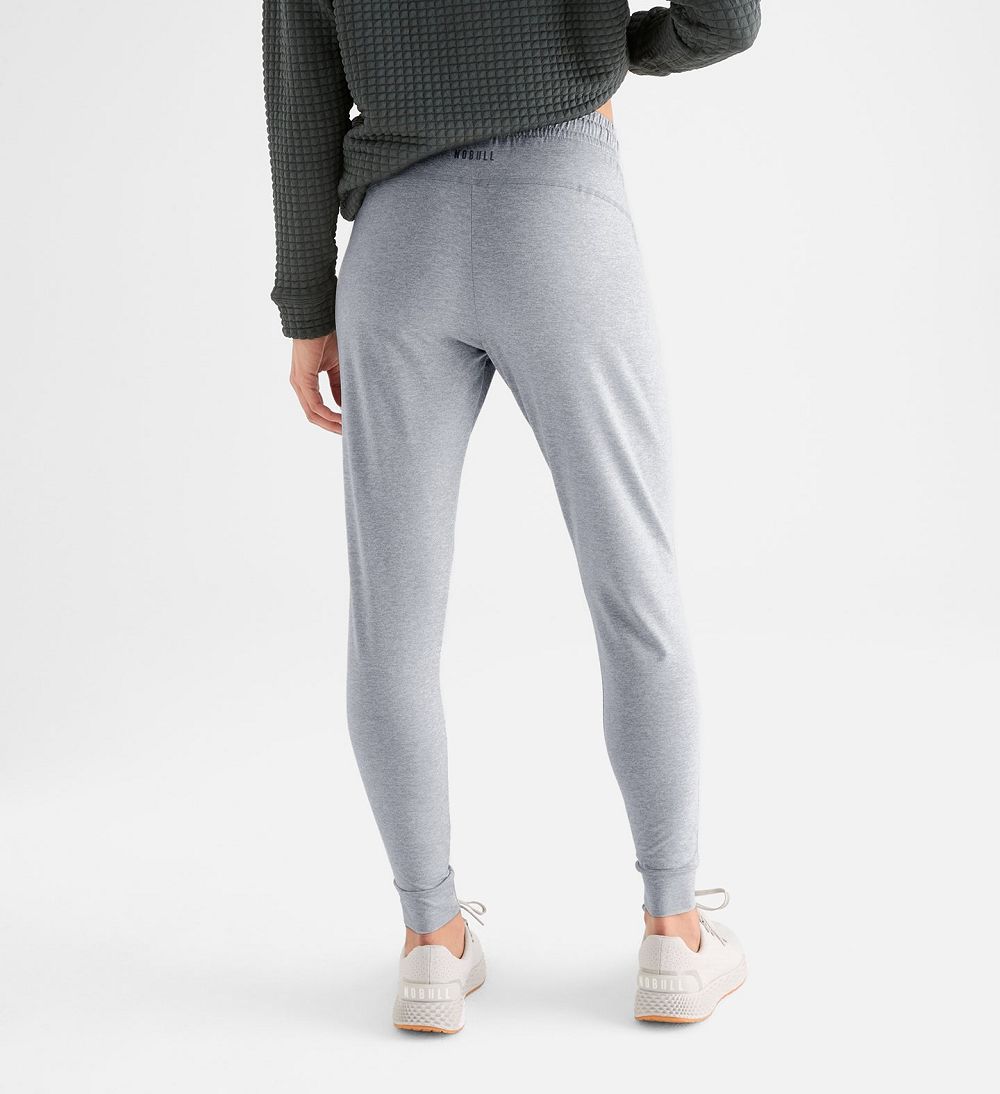 Women NOBULL Jogger Pants Light Heather Grey | DPRSQ-6031