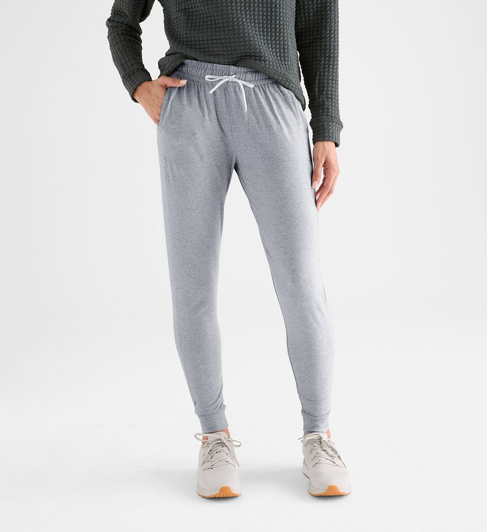 Women NOBULL Jogger Pants Light Heather Grey | DPRSQ-6031