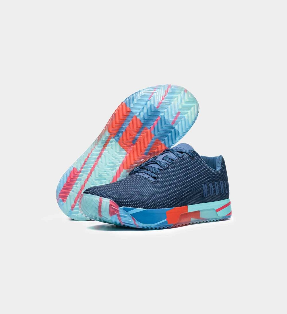 Women NOBULL Lightning IMPACT Training Shoes Navy Lightning | IOXKE-6819