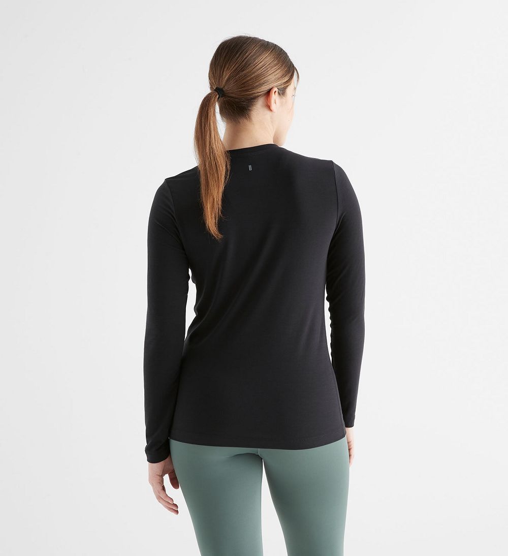 Women NOBULL Long Sleeve T-Shirt Black | GLRBN-5321