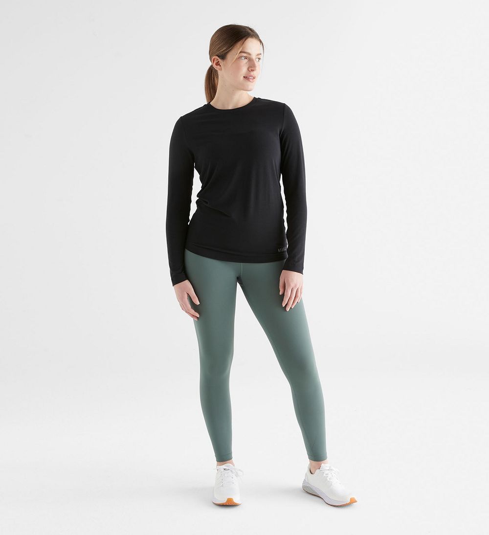 Women NOBULL Long Sleeve T-Shirt Black | GLRBN-5321