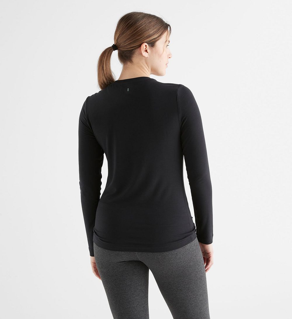 Women NOBULL Long Sleeve T-Shirt Black | VGORJ-1829