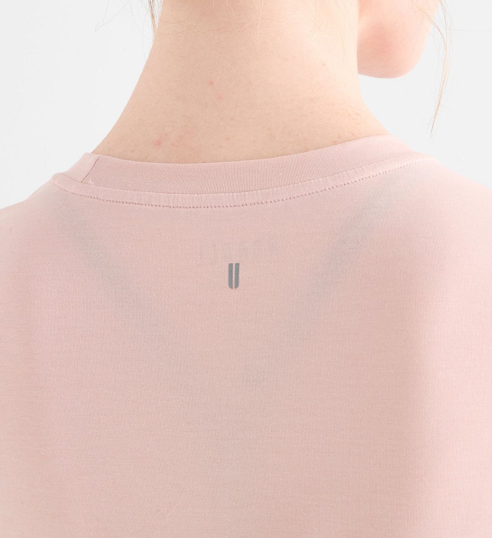 Women NOBULL Long Sleeve T-Shirt Dusty Rose | EDMLK-4320