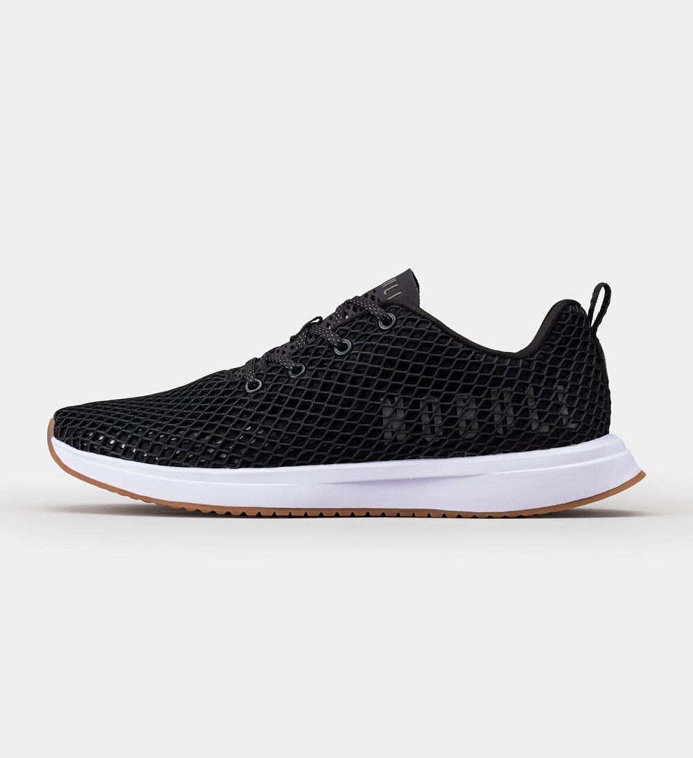 Women NOBULL Mesh Running Shoes Black White | LZCTD-3910