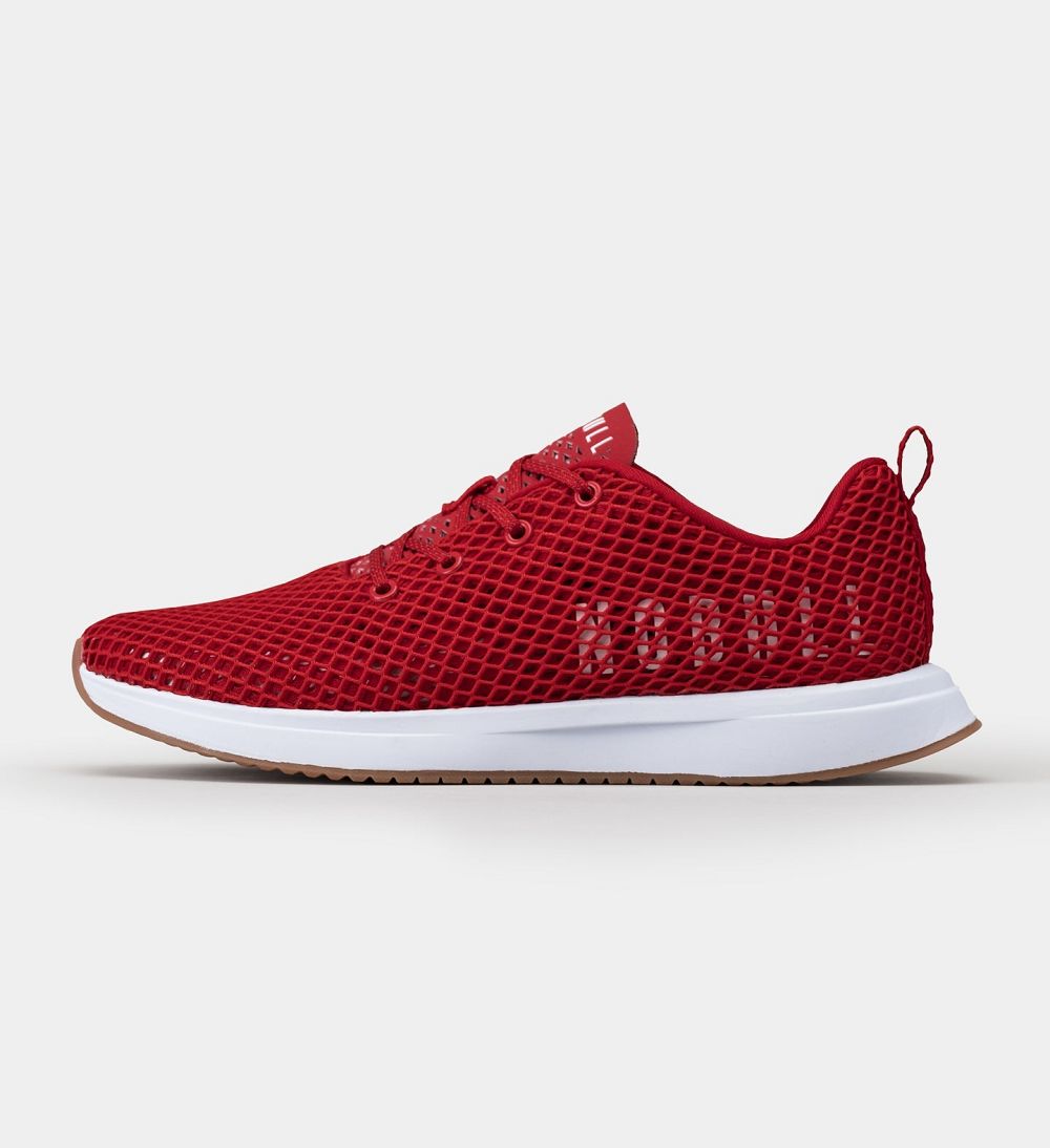 Women NOBULL Mesh Running Shoes Racing Red | OZWBJ-5476