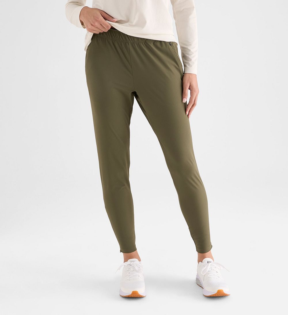 Women NOBULL Micro Ripstop Track Pants Army Green | GWIQM-0769