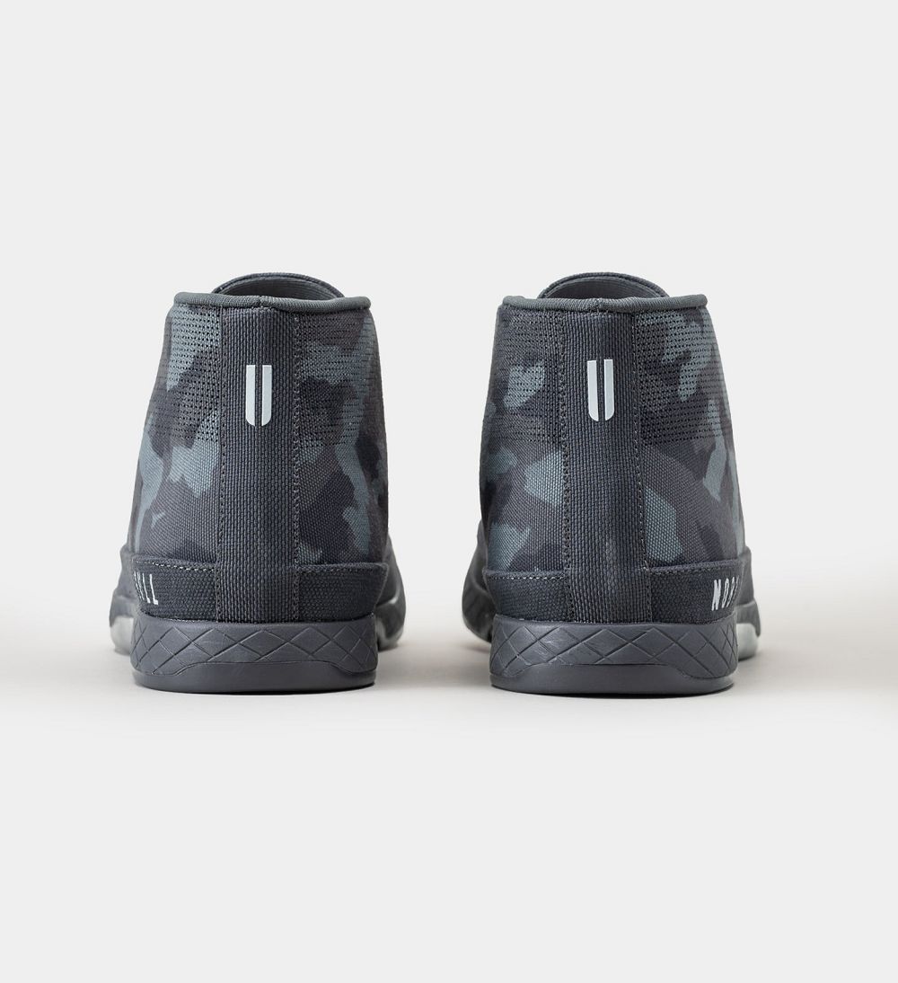 Women NOBULL Mid Canvas Training Shoes Dark Camo | QAJOY-0534