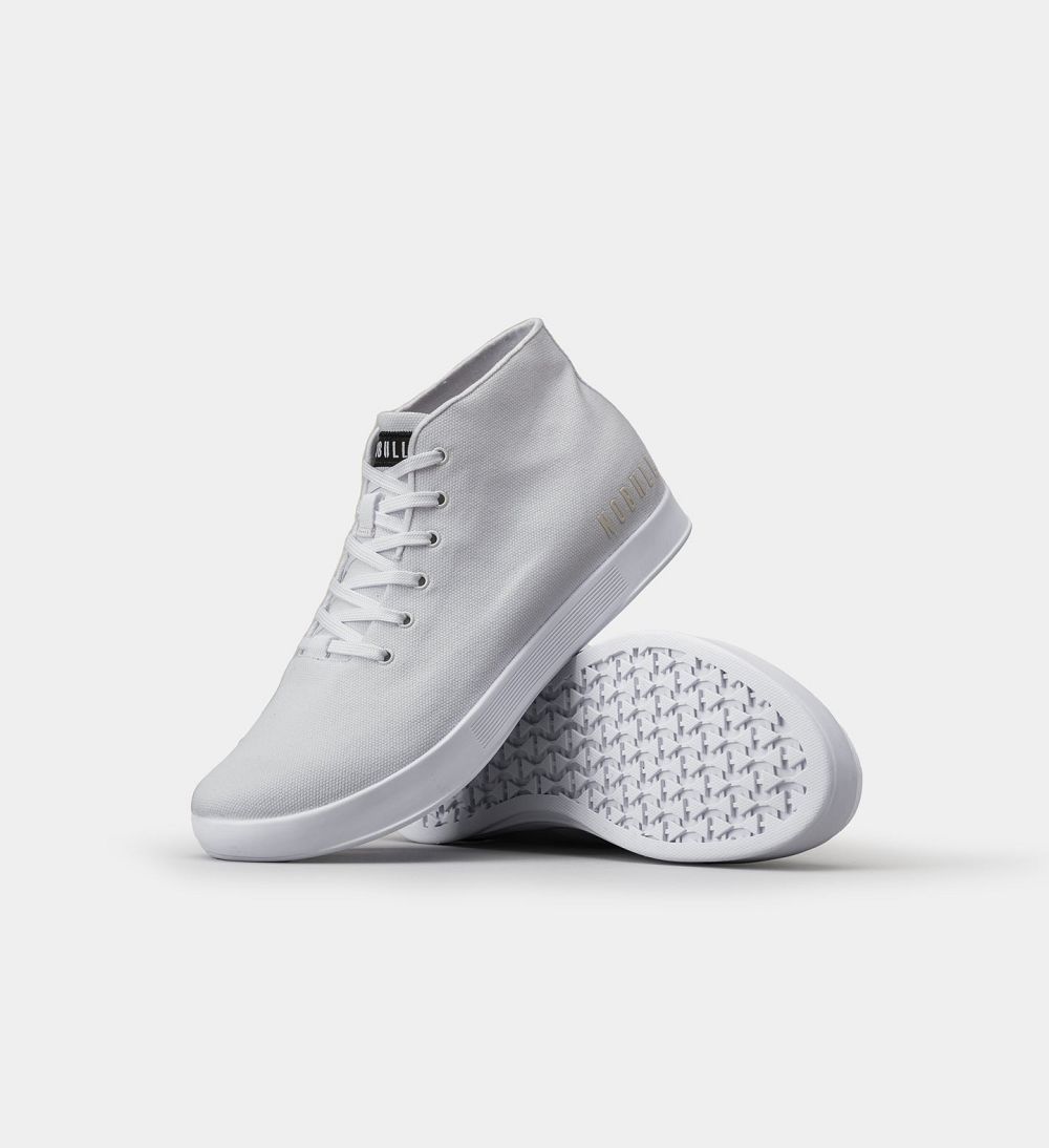 Women NOBULL Mid Canvas Training Shoes White | JAIHP-7986