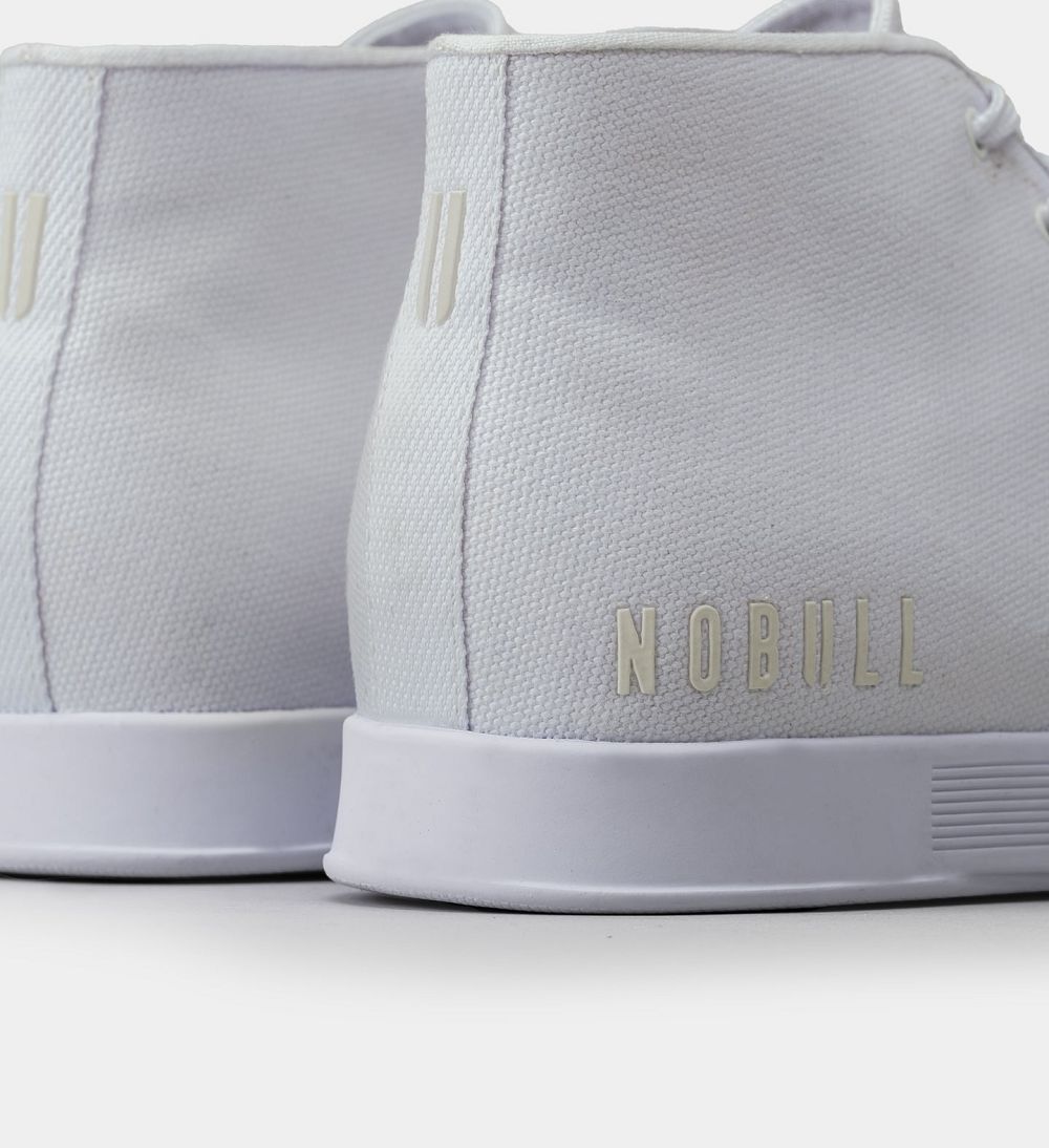 Women NOBULL Mid Canvas Training Shoes White | JAIHP-7986