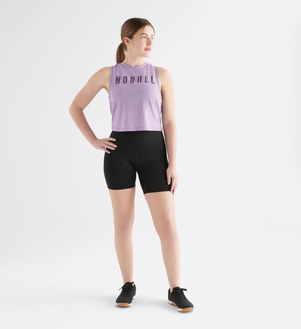 Women NOBULL Muscle Tanks Aqua | FQKLC-4150