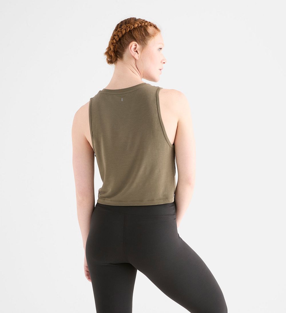 Women NOBULL Muscle Tanks Army Green | IATEQ-3760