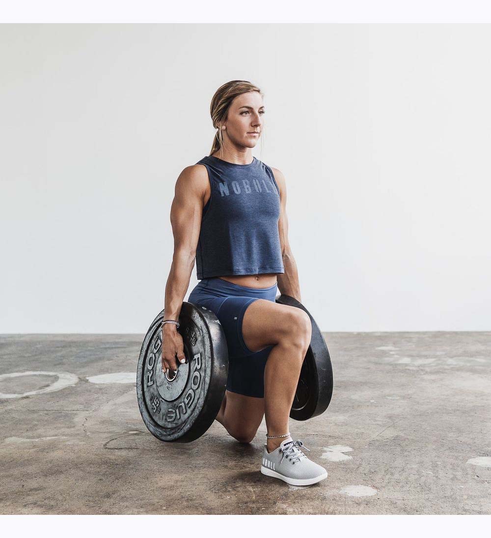 Women NOBULL Muscle Tanks Navy | PZTDV-3460