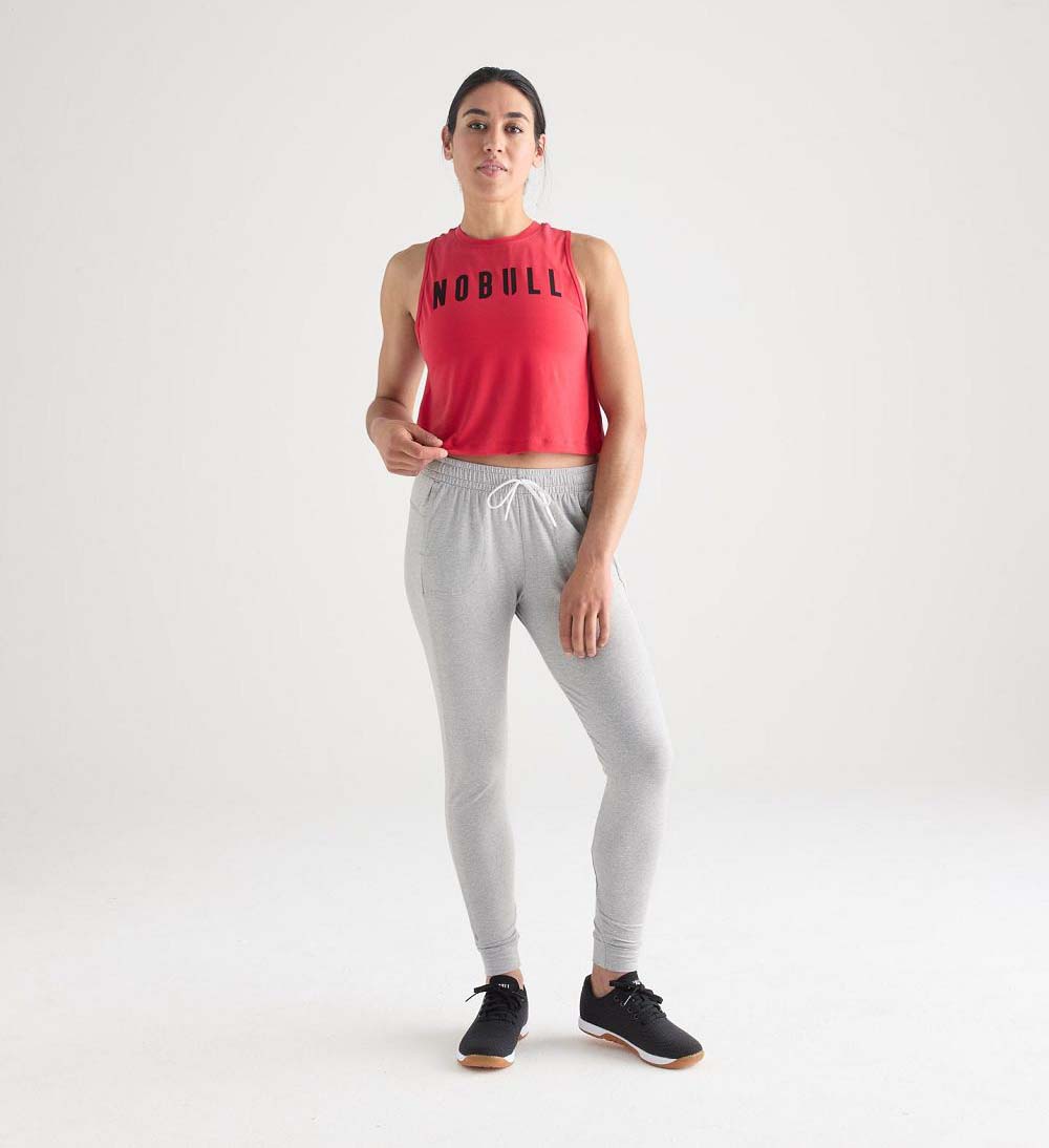 Women NOBULL Muscle Tanks True Red | WXPHJ-1278