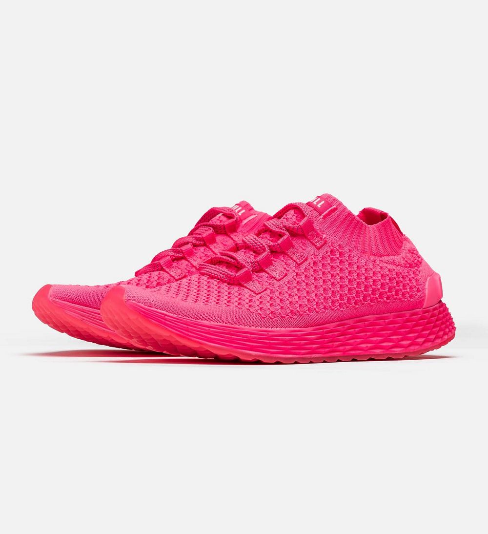 Women NOBULL Neon ASPIRE Running Shoes Neon Pink | JNLMI-3948