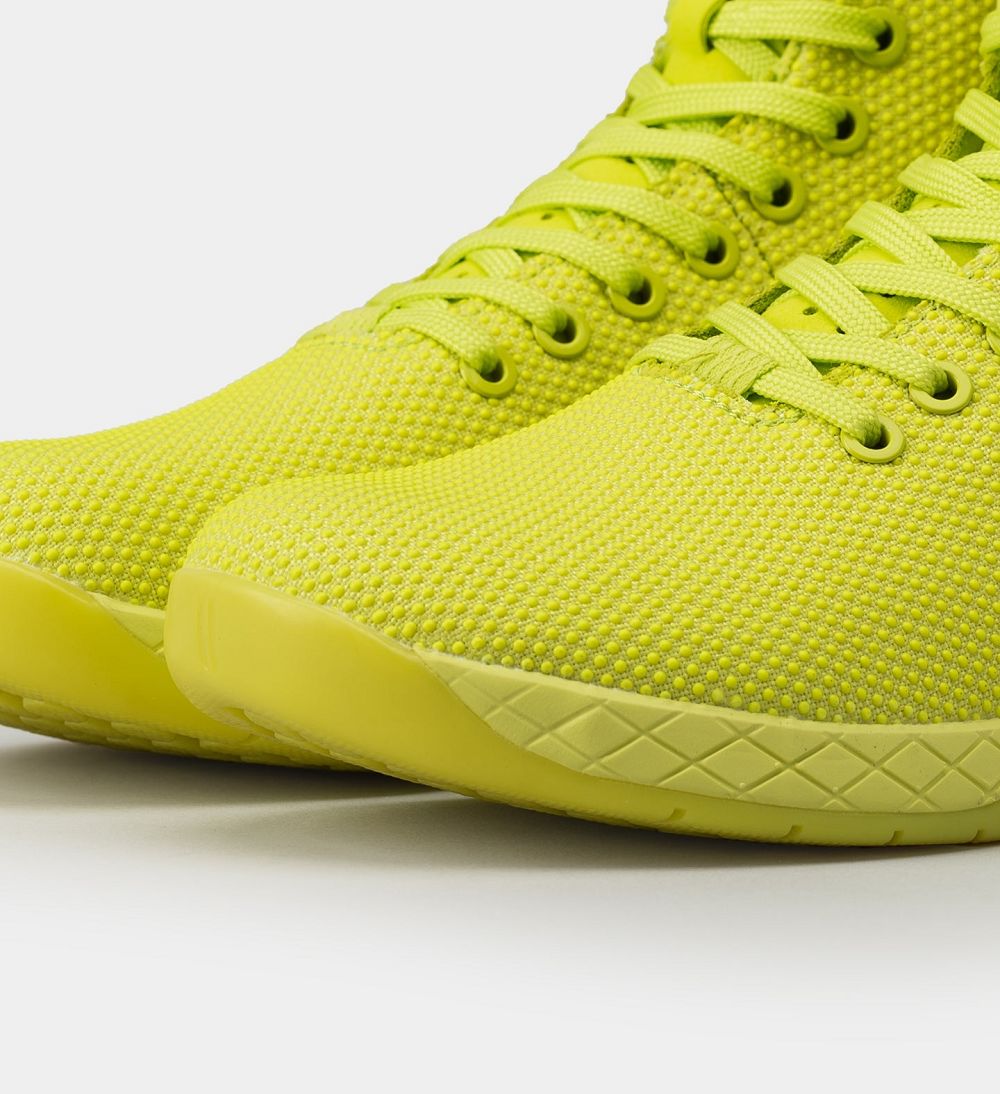 Women NOBULL Neon High-Top OUTWORK Training Shoes Neon Yellow | HYPEI-3079