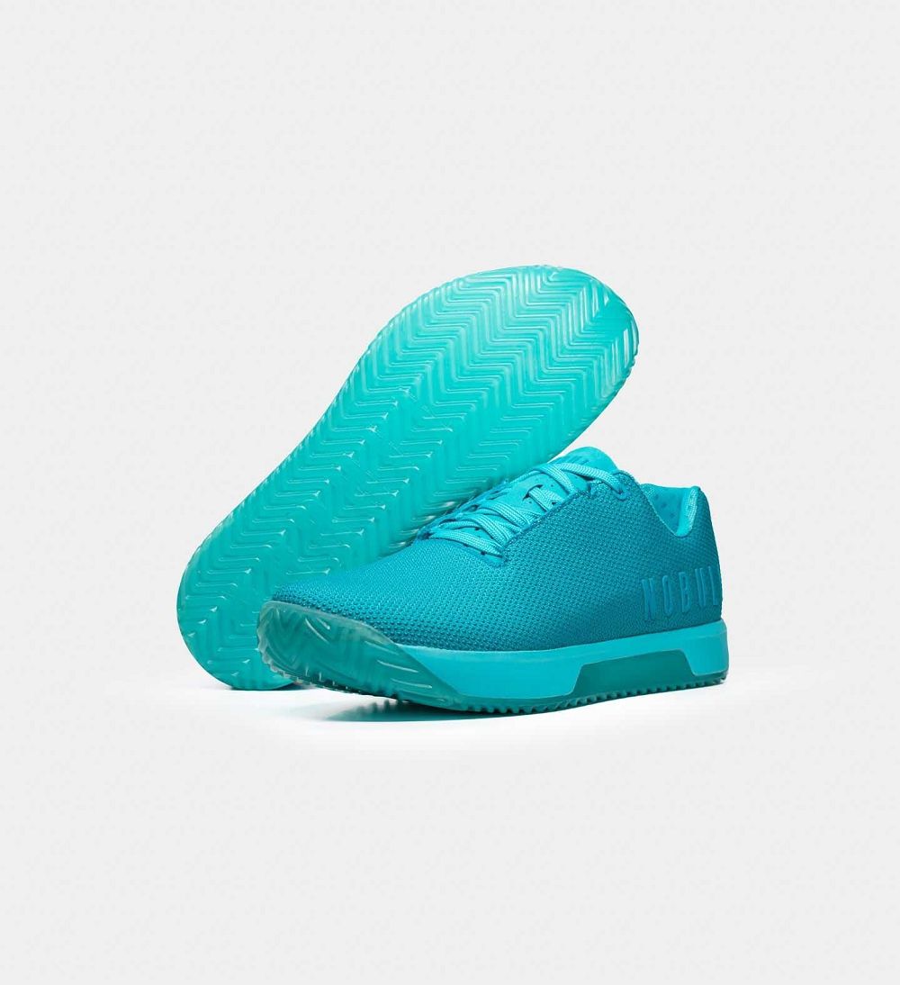 Women NOBULL Neon IMPACT Training Shoes Neon Blue | NPIFD-6814