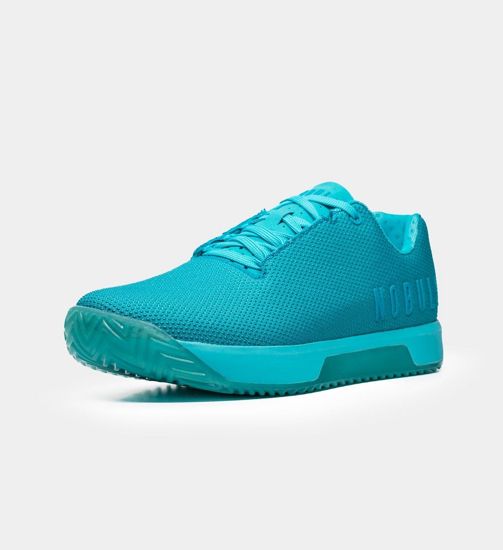 Women NOBULL Neon IMPACT Training Shoes Neon Blue | NPIFD-6814