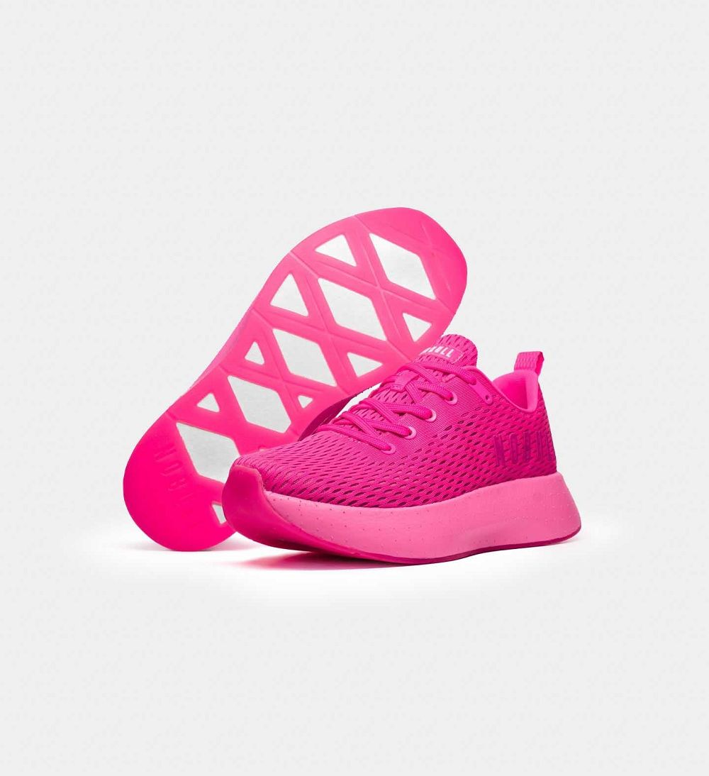 Women NOBULL Neon JOURNEY Running Shoes Neon Pink | ORJLN-8629