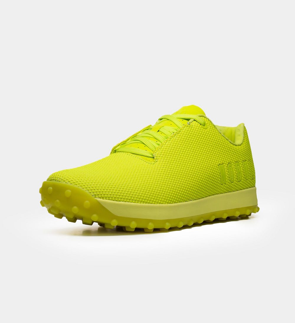 Women NOBULL Neon Turf Training Shoes Neon Lime | KQWNR-8174